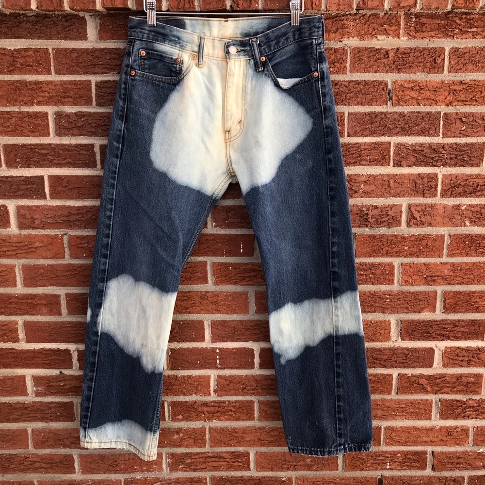 Levi’s Men’s 505 Straight Leg Tie Dye Denim Jeans Size 32x30